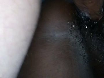 Interracial stroking. Bottom view (Viewers request)